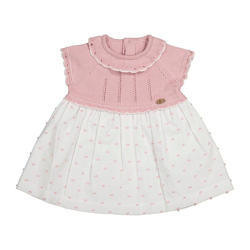 1849 Newborn Color-Block Knit Dress