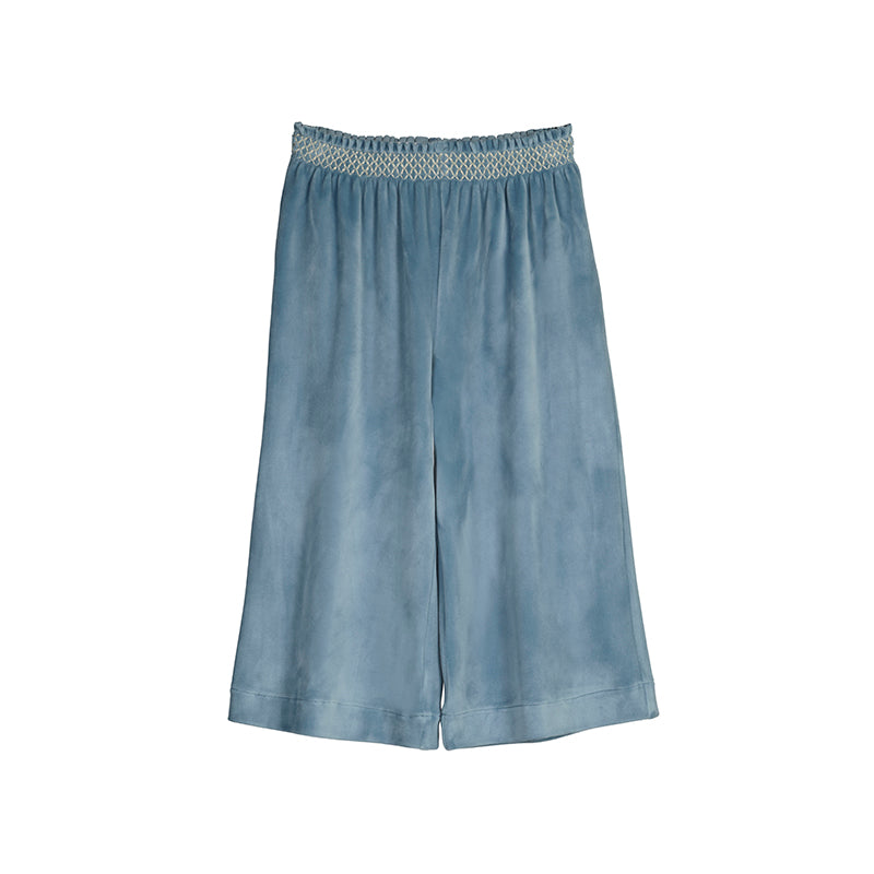 VELOUR CROPPED TROUSERS