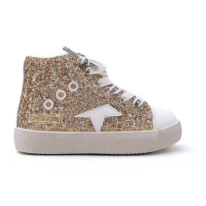 GLITTER STAR GIRLS SNEAKERS GOLD