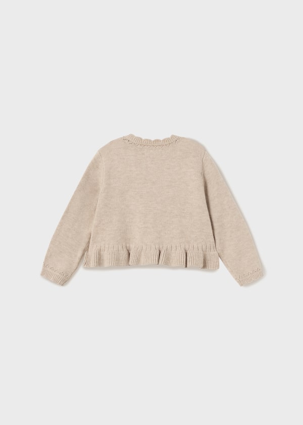 Baby knit cardigan ruffles