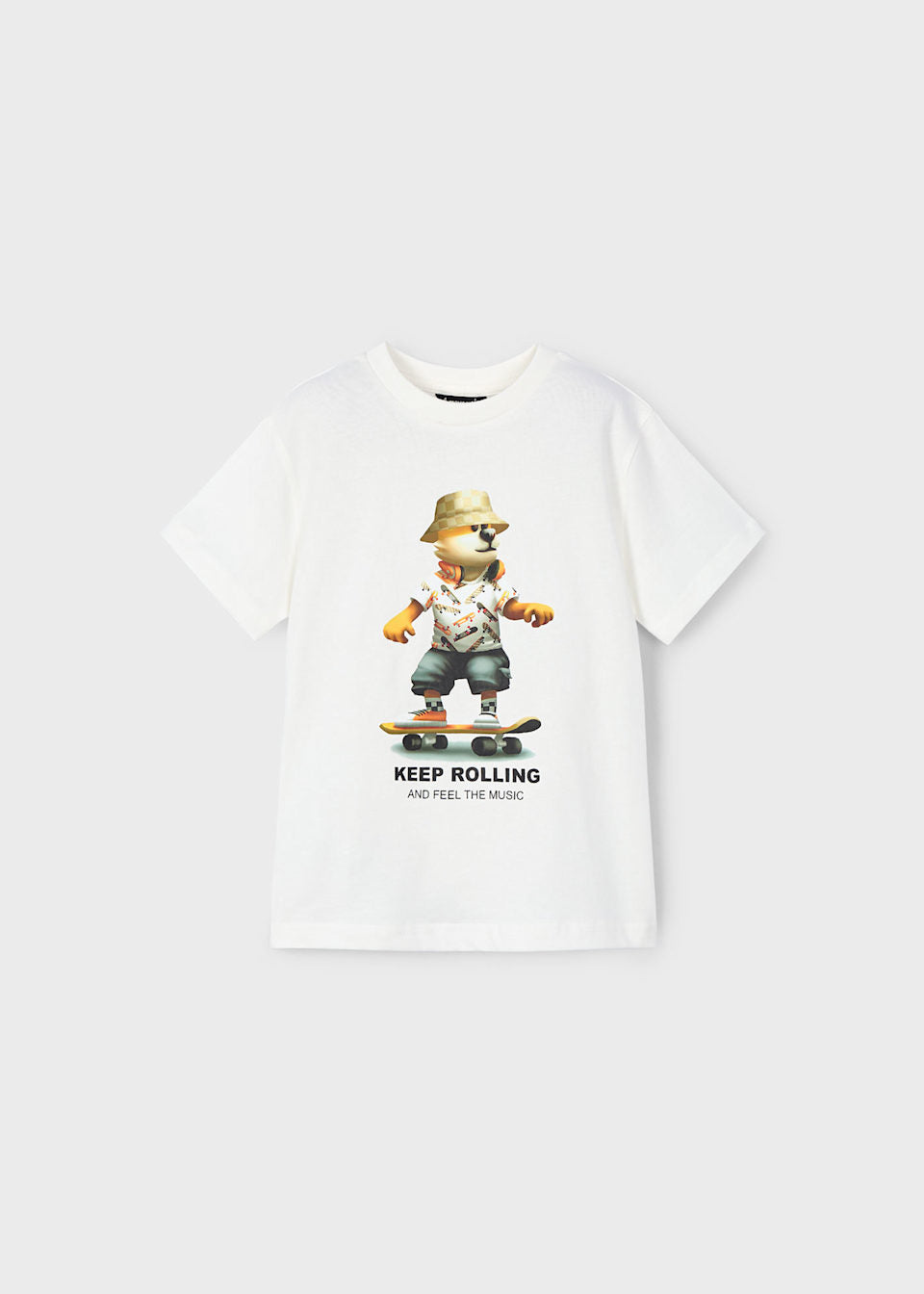 3041 Boy Animal Skateboard T-Shirt