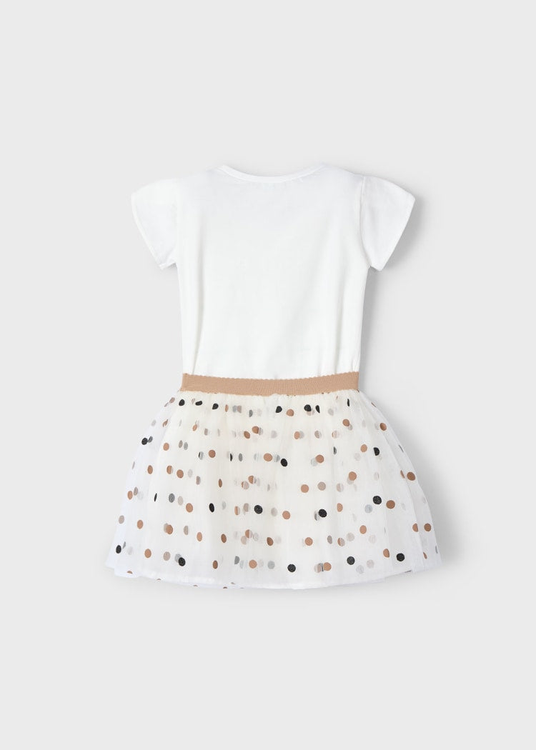 3946 Girl Tulle Skirt and T-Shirt Set