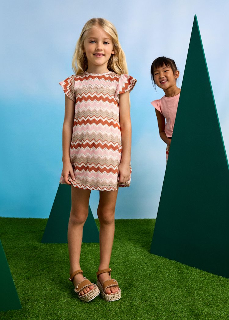 3926 Girl Zigzag Dress
