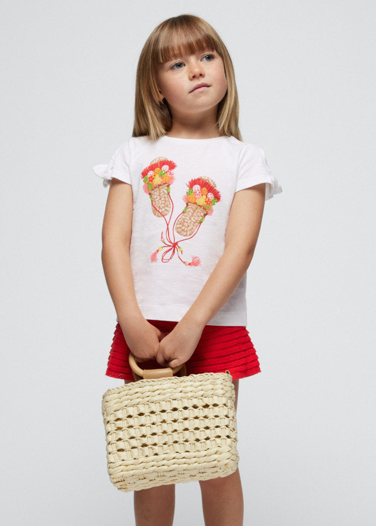 3266 Flutter shorts set Granadine