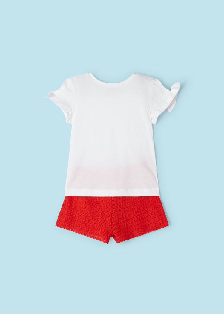 3266 Flutter shorts set Granadine