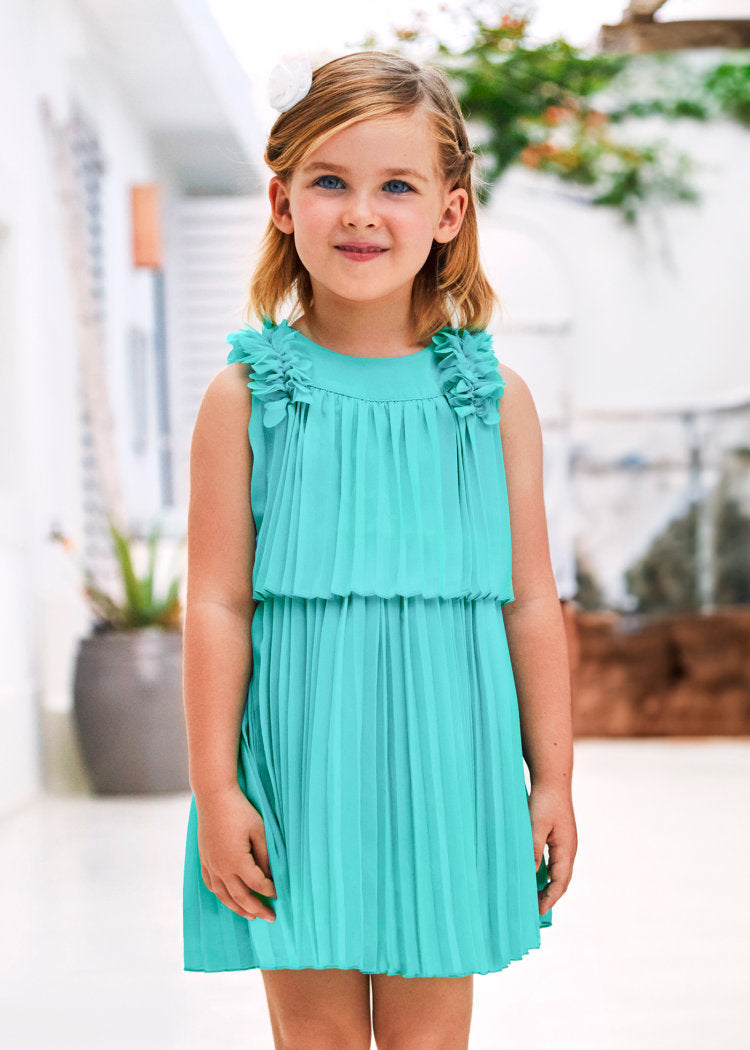 3920 PLEATED DRESS JADE