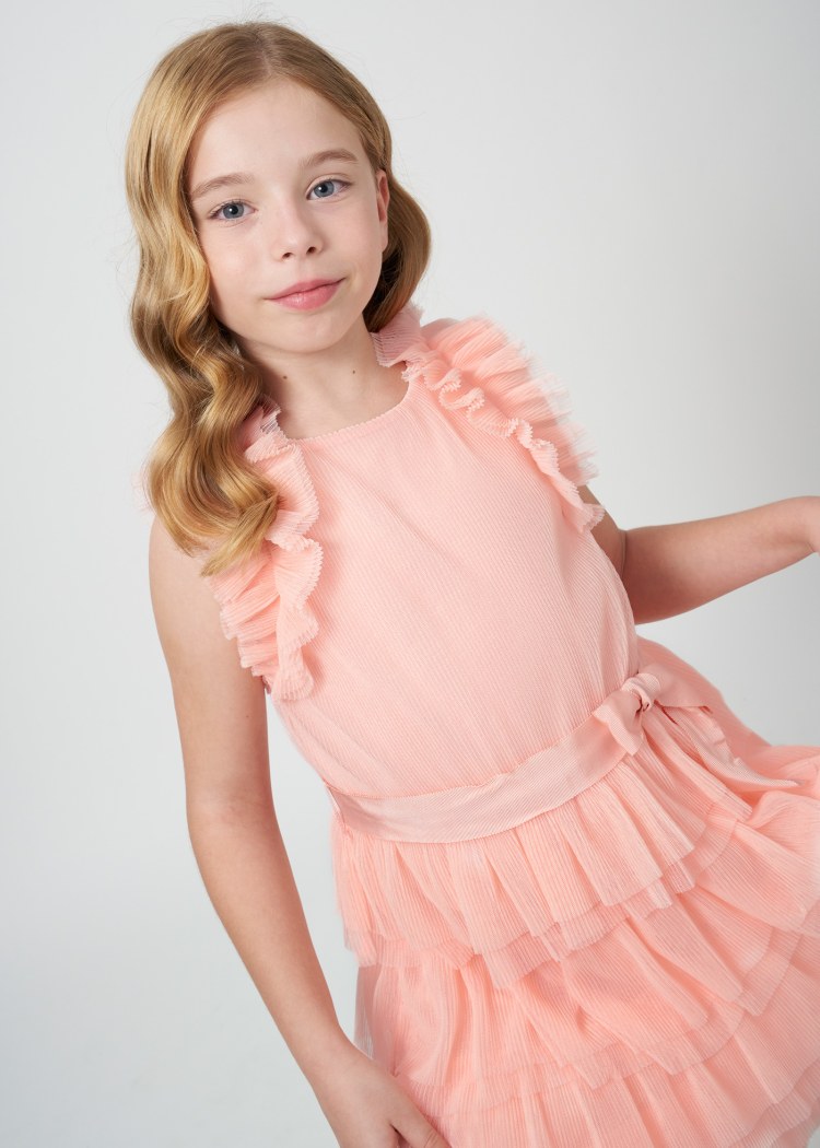 6943 TULIP ROSE TULLE DRESS