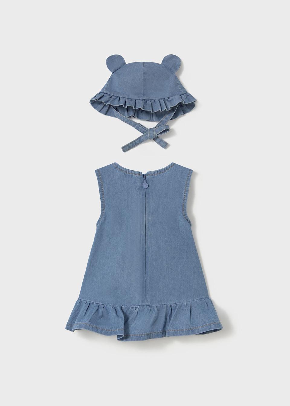 1871 Newborn Denim Dress with Hat