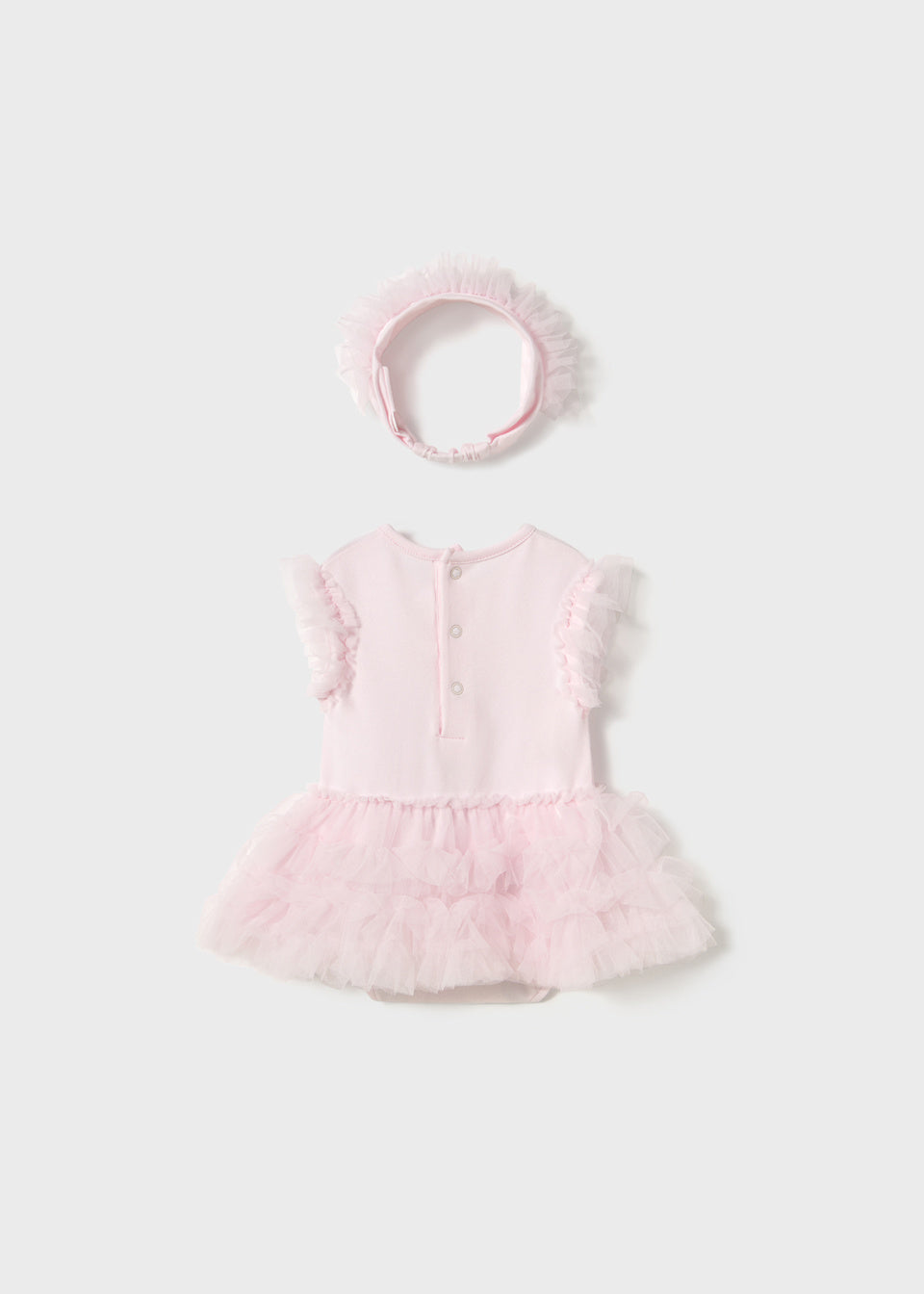 1756 Newborn Tutu Bodysuit with Headband