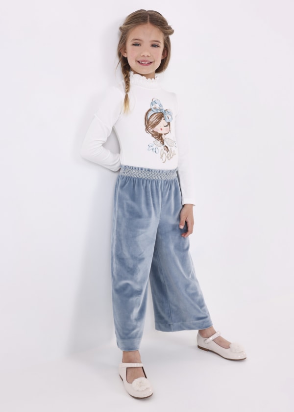 VELOUR CROPPED TROUSERS
