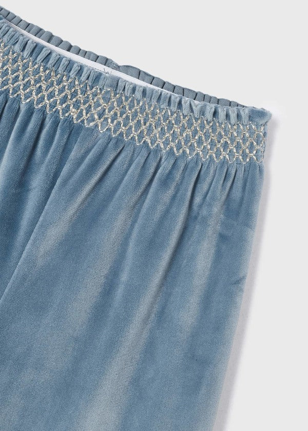 VELOUR CROPPED TROUSERS