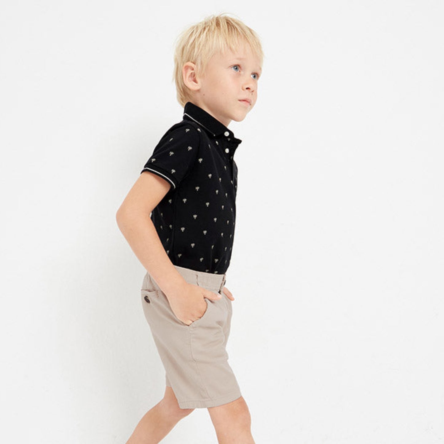 BEIGE STRUCTURED SHORTS BOY