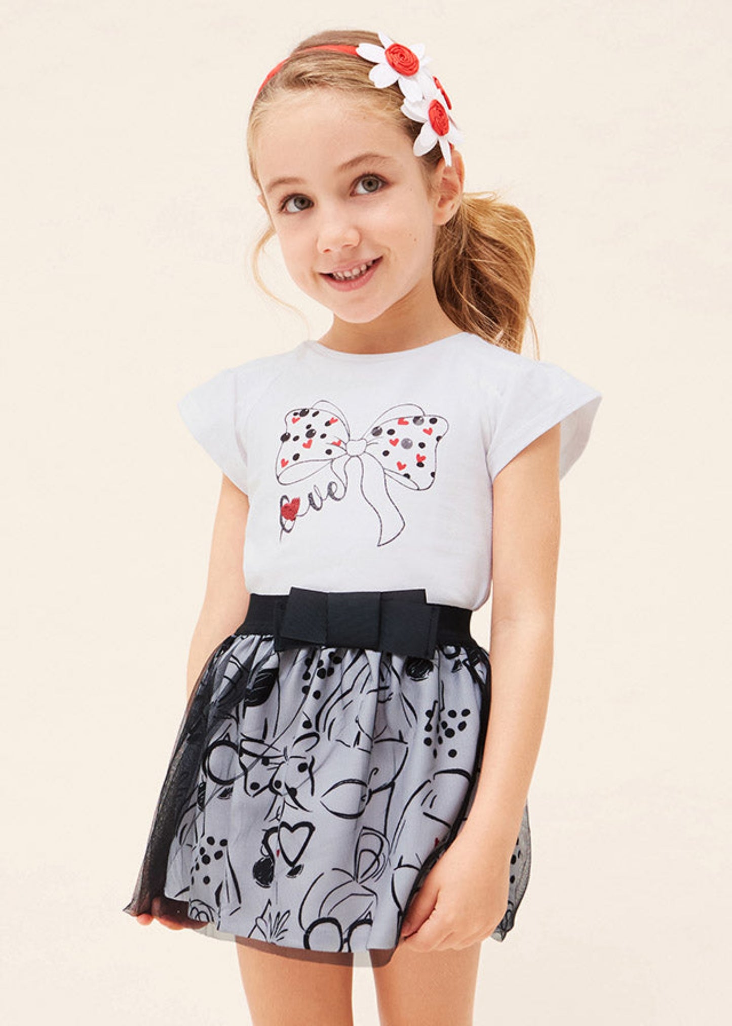 PRINTED SKIRT GIRL SET