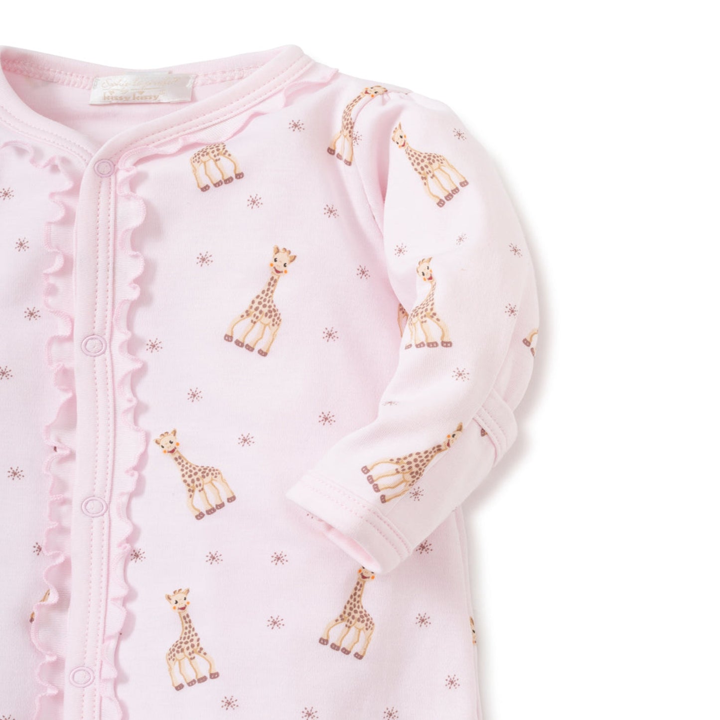 PINK SOPHIE LA GIRAFE PRINT FOOTIE