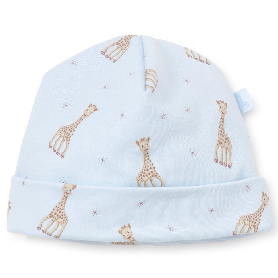 BLUE SOPHIE LA GIRAFE PRINT HAT