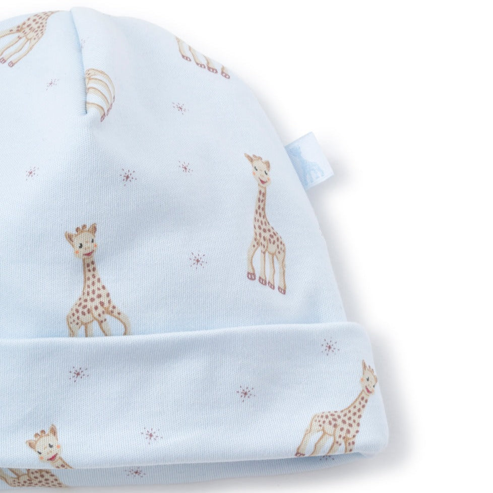BLUE SOPHIE LA GIRAFE PRINT HAT