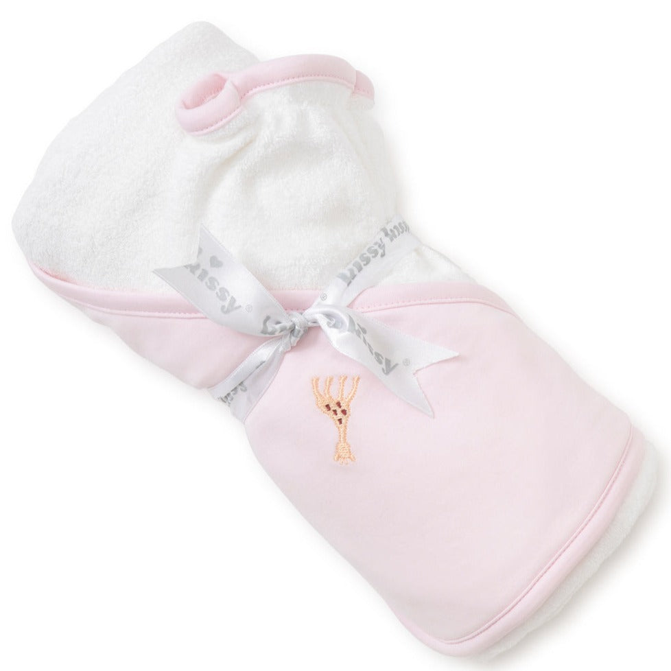 SOPHIE LA GIRAFE PINK HOODED TOWEL & MITT SET