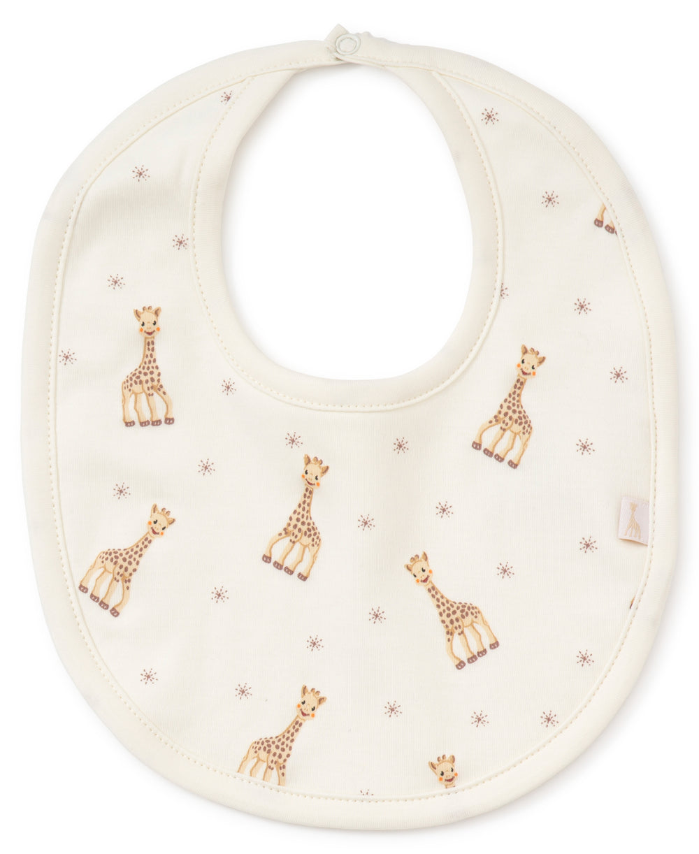 ECRU SOPHIE LA GIRAFE PRINT BIB