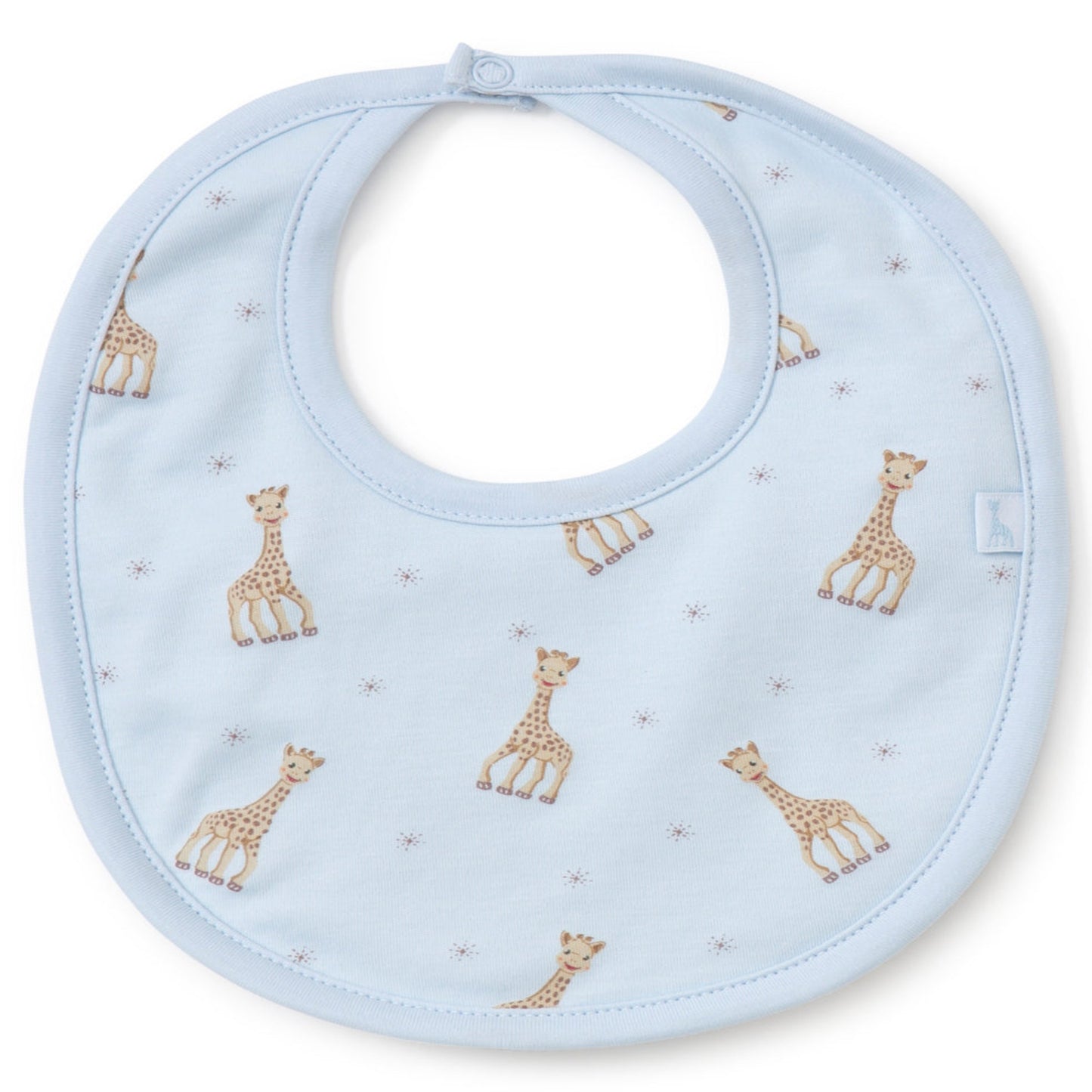 BLUE SOPHIE LA GIRAFE PRINT BIB