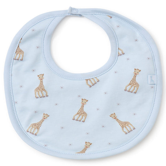BLUE SOPHIE LA GIRAFE PRINT BIB