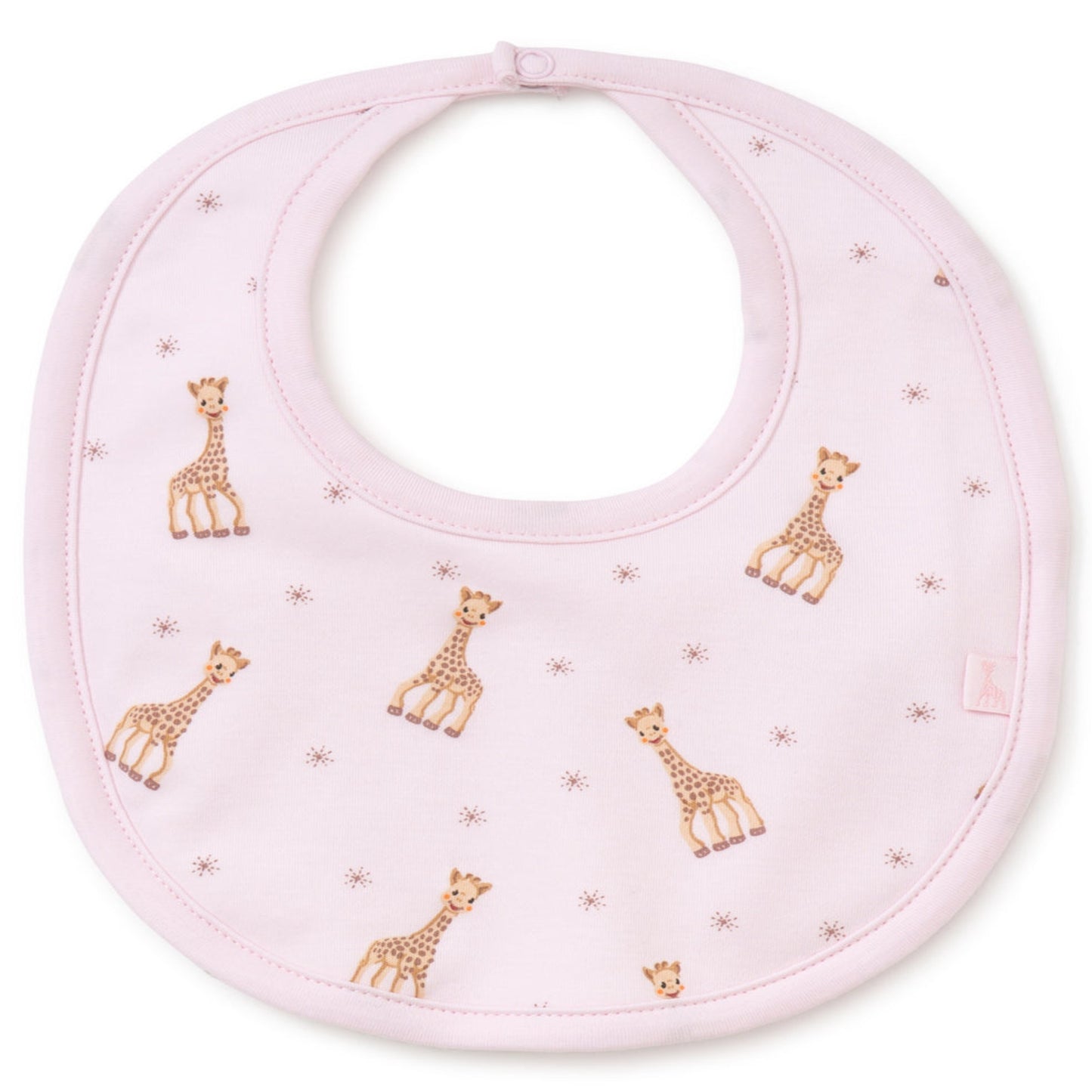 PINK SOPHIE LA GIRAFE PRINT BIB