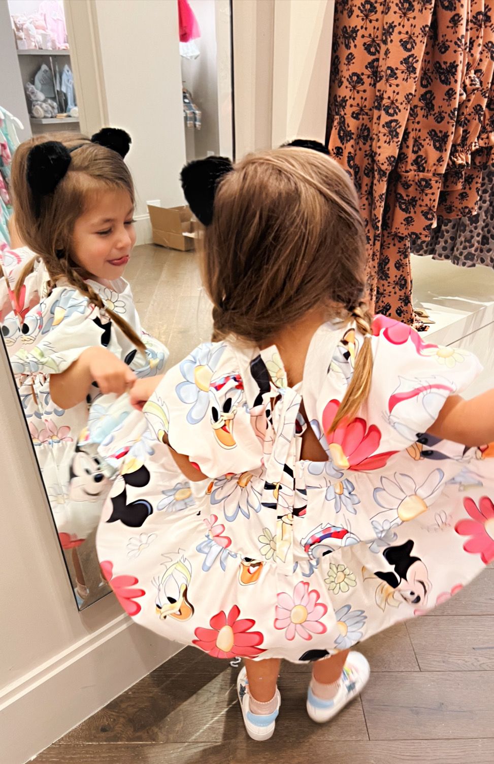 MICKEY MOUSE PUFF SHORT SLEEVE SUMMER DRESS