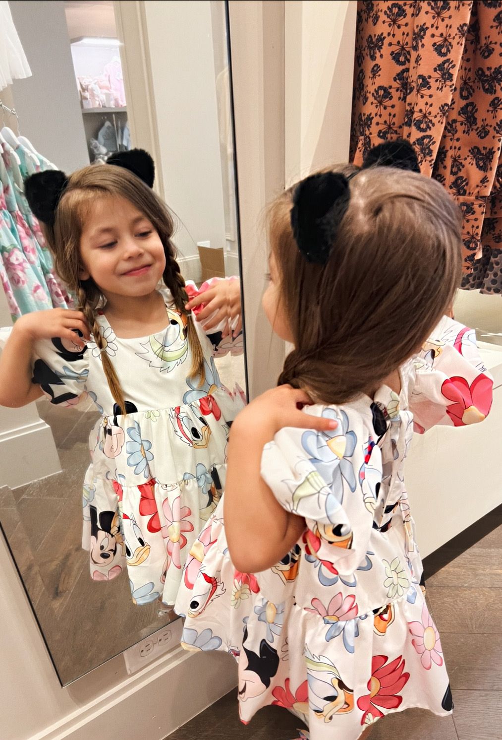 MICKEY MOUSE PUFF SHORT SLEEVE SUMMER DRESS