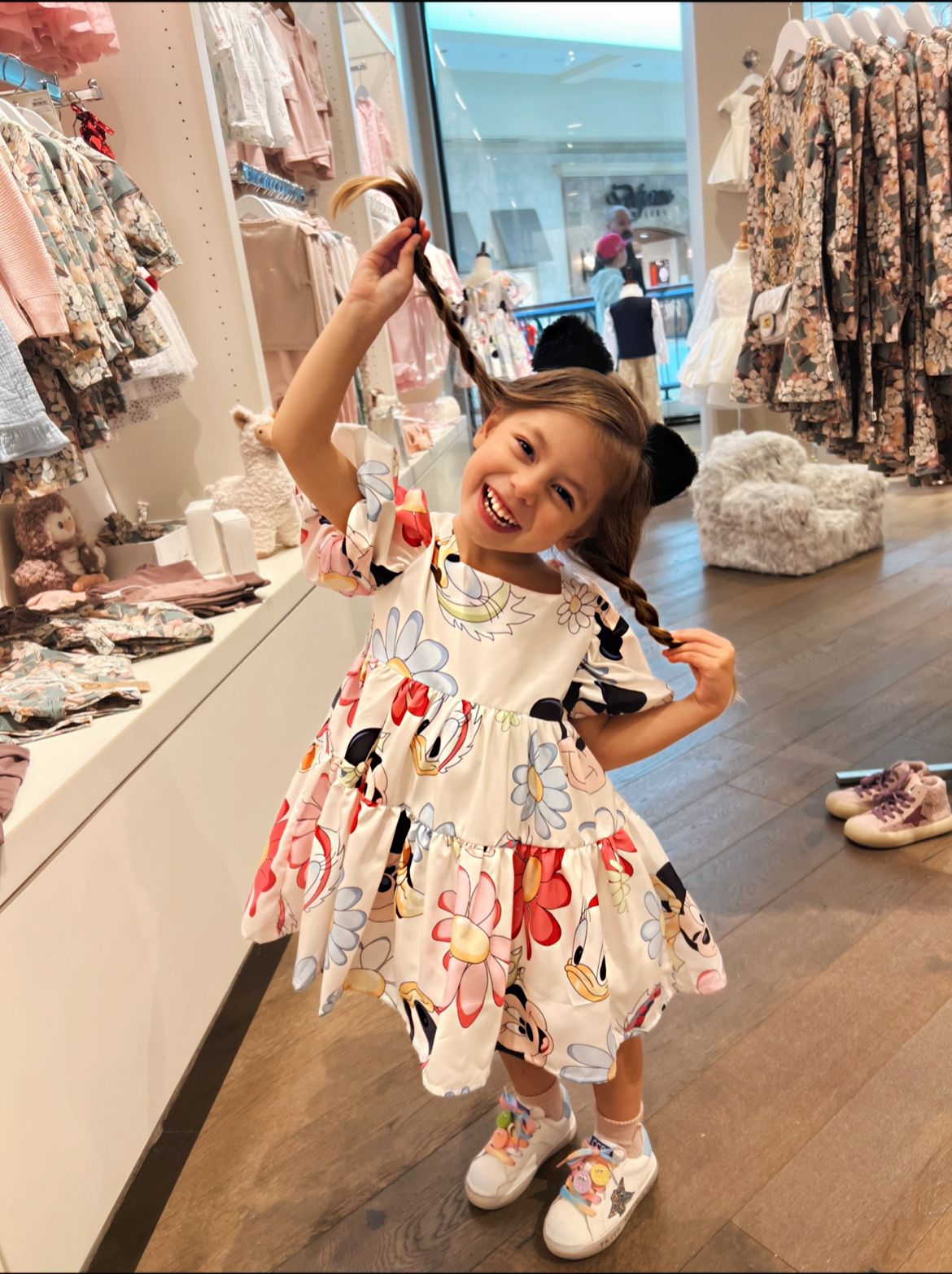 MICKEY MOUSE PUFF SHORT SLEEVE SUMMER DRESS