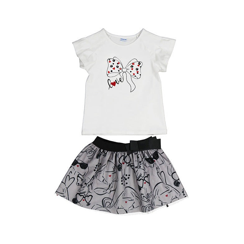 PRINTED SKIRT GIRL SET