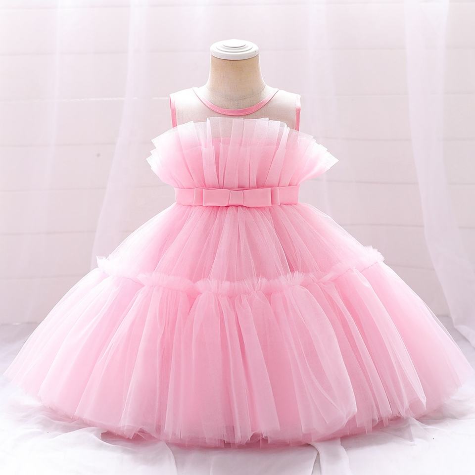 PARTY DRESS BABY GIRL-BABY PINK