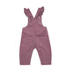 FRONT SNAP RUFFLE CORDUROY OVERALL - DUSTY ORCHID