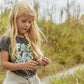3056 Girl Cut Out Sleeves T-Shirt