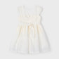 3911 Girl Dress with Lace Detail and Sash