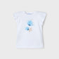 3002 Girl Embossed Flower T-Shirt