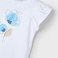 3002 Girl Embossed Flower T-Shirt