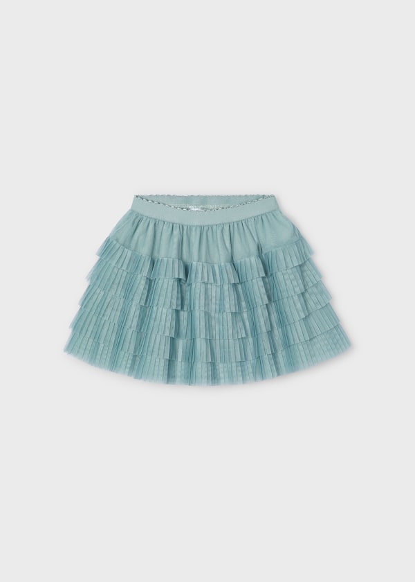 4902 Girl Pleated Tulle Skirt