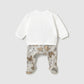 1559 Newborn Bear Print Pants and Hoodie Set