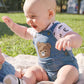 1622 Newborn Dungaree and T-Shirt Set