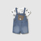 1622 Newborn Dungaree and T-Shirt Set