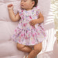 1818 Newborn printed tulle dress