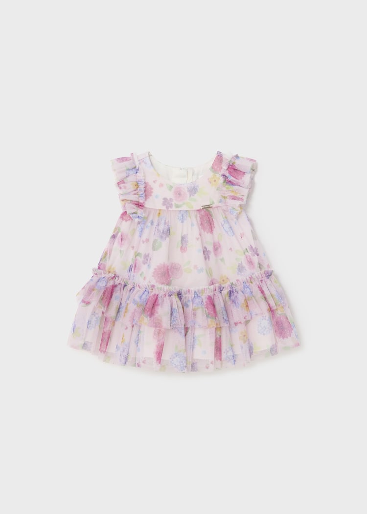 1818 Newborn printed tulle dress