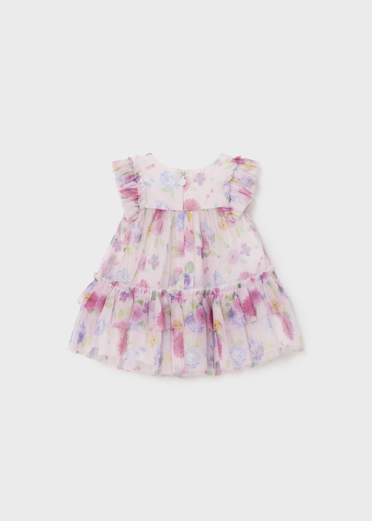 1818 Newborn printed tulle dress