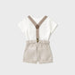 1215 Newborn Shorts with Suspenders and Shirt Set