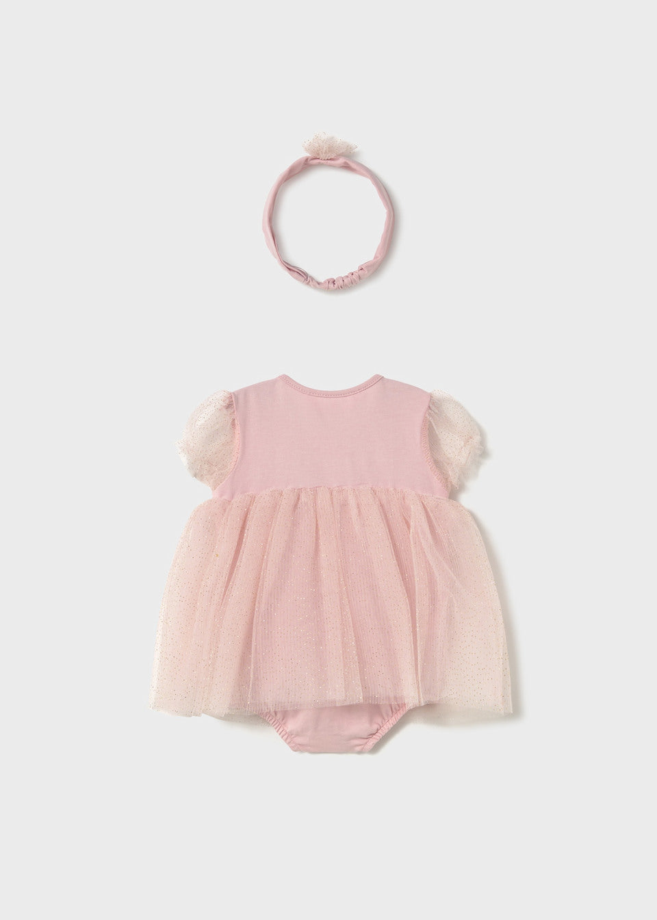 1659 Newborn Tulle Romper with Headband