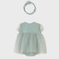 1659 Newborn Tulle Romper with Headband