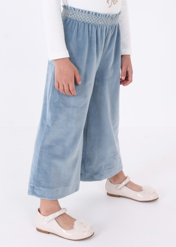 VELOUR CROPPED TROUSERS