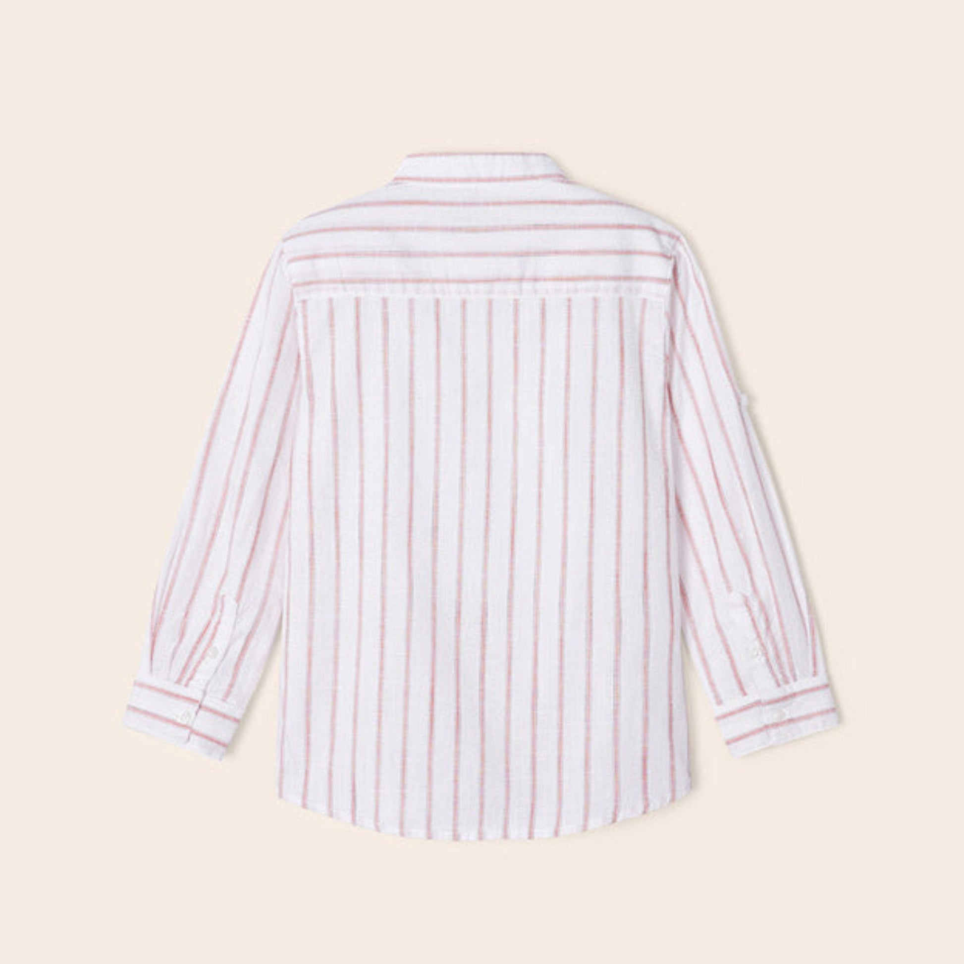 STRIPED MAO COLLAR BOY SHIRT