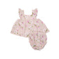 BUTTERFLY SLEEVE PINAFORE TOP & DIAPER COVER - SOUTHERN MAGNOLIAS