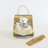 Princess Bear Leather Purse - Gold