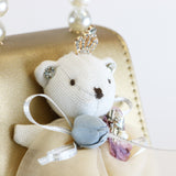 Princess Bear Leather Purse - Gold